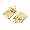 Brass Micro Pave Sky Blue Cubic Zirconia Pendants CU-CBA6938-06G-03-2