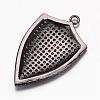 Brass Micro Pave Cubic Zirconia Pendants ZIRC-D114-03B-2