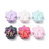 UV Plating Rainbow Iridescent Acrylic Beads X-OACR-A029-15-1