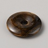 Natural Tiger Eye China Safety Buckle Pendants G-WH0030-21A-35-2