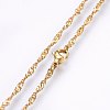 304 Stainless Steel Singapore Chain Necklaces MAK-L015-25D-1