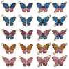 20Pcs Butterfly Alloy Enamel Pendants & Links Connectors JX228A-1