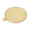 Brass with Cubic Zirconia Pendants X-KK-K332-16B-G-4