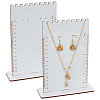 2 Sets Rectangle Shaped Wood Earring Organizer Display Stands with Scales EDIS-FG0001-69-1