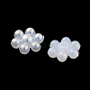 Snowflake Rainbow Iridescent Plating Acrylic Cabochons PACR-B003-04-2