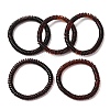 Natural Amber Beaded Stretch Bracelets for Women Men BJEW-D462-02B-2