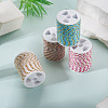 4 Rolls 4 Colors 4-Ply Polycotton Cord with Metallic Thread OCOR-TA0003-33C-5