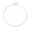 1.5MM 201 Stainless Steel Wire Choker Necklace NJEW-Z098-02G-1
