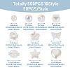 Biyun 500Pcs 10 Style ABS Plastic Imitation Pearl Beads KY-BY0001-02-19