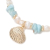 Brass Charm Bracelets BJEW-JB13792-3