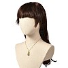 Teardrop Mixed Stone Pendant Necklace for Girl Women NJEW-JN03683-7
