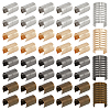 200Pcs 4 Colors Iron Folding Crimp Ends IFIN-PH0002-42-1