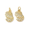 Brass Micro Pave Cubic Zirconia Pendants KK-D502-26I-G-1
