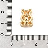 Brass Micro Pave Cubic Zirconia Slide Charms ZIRC-I068-01G-A-3