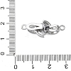 Ring Brass Micro Pave Clear Cubic Zirconia Fold Over Clasps KK-Z143-18P-3
