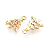 Brass Micro Pave Cubic Zirconia Charms KK-N263-145A-G-2
