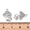 Rack Plating Alloy Rhinestone Pendants PALLOY-T091-25M-P-4