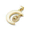 Brass Micro Pave Clear Cubic Zirconia Pendants KK-A221-18B-G-2