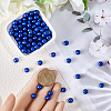 Spray Painted ABS Plastic Imitation Pearl Beads OACR-PA0001-38B-01-3