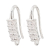 Brass Rhinestone Earring Hooks KK-C261-01D-P-1