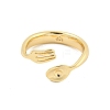 Spoon & Fork Brass Open Cuff Rings RJEW-G309-49G-2