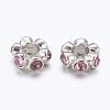 Alloy Rhinestone European Beads GPDL-C002-P-2