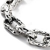 Retro Alloy Cable Chain Bracelets for Women Men BJEW-L684-005AS-2
