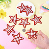 8Pcs Star with Lattice Computerized Embroidery Polyester Iron on/Sew on Patches PATC-TA0001-49B-7
