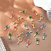 20Pcs 4 Colors Alloy Enamel Pendants ENAM-YW0006-70-4