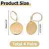 4Pair Brass Leverback Earrings EJEW-HS00002-2