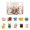 100Pcs 10 Style UV Plating Acrylic European Beads OACR-CD0001-04-1