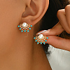 Elegant Brass Imitation Pearl Stud Earrings Women's Daily Jewelry DV0468-6-7