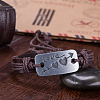 Unisex Trendy Leather Cord Bracelets BJEW-BB15581-B-7