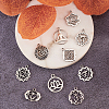 100Pcs 10 Styles Tibetan Style Alloy Pendants TIBEP-CJ0001-50-5