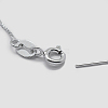 Rhodium Plated 925 Sterling Silver Box Chain Necklaces STER-F039-45cm-05P-2