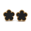 Ion Plating(IP) Flower Golden 304 Stainless Steel Stud Earrings EJEW-H129-03A-1