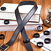 50Pcs Imitation Leather with Alloy Waist Belt Keeper Rings FIND-CP0002-44-4