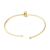 Rack Plating Brass Micro Pave Clear Cubic Zirconia Letter Open Cuff Bangles BJEW-A018-01G-R-3