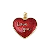 Brass Enamel Pendants KK-D424-31C-G-1