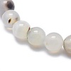 Natural Agate Bead Stretch Bracelets BJEW-K212-B-004-2