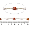 Handmade Natural Carnelian Nuggets Beaded Chains CHC-F020-03G-04-2