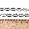 Ocean Beach 304 Stainless Steel Shell Shape Link Chain Necklaces for Women STAS-H258-01P-5