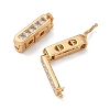 925 Sterling Silver Cubic Zirconia Twister Clasps STER-WH0007-28C-G-2