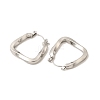 Non-Tarnish 304 Stainless Steel Trapezoid Hoop Earrings for Women EJEW-P202-05P-2