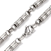 201 Stainless Steel Column Links Chain Necklace NJEW-F222-29P-2