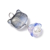 7Pcs Handmade Lampwork Pendants PALLOY-JF04245-01-4