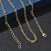 3MM Brass Textured Cable Chain Necklaces for Women KK-CBA4FD4-12G-1