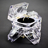 10Pcs Transparent Plastic Ring Boxes OBOX-LP0001-03-3