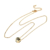 Brass Pave Cubic Zirconia Birth Stone Constellation Pendant Cable Chain Necklaces NJEW-D334-01G-10-4