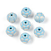 Painted Opaque Acrylic Beads OACR-T029-02H-1